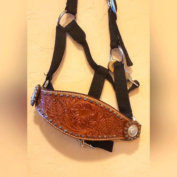 Leather & Nylon BRONC HALTER. Colt Or Pony New - Picture 1 of 3